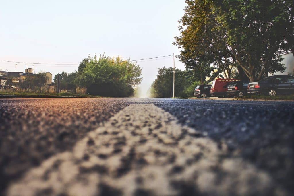 asphalt road extreme closeup